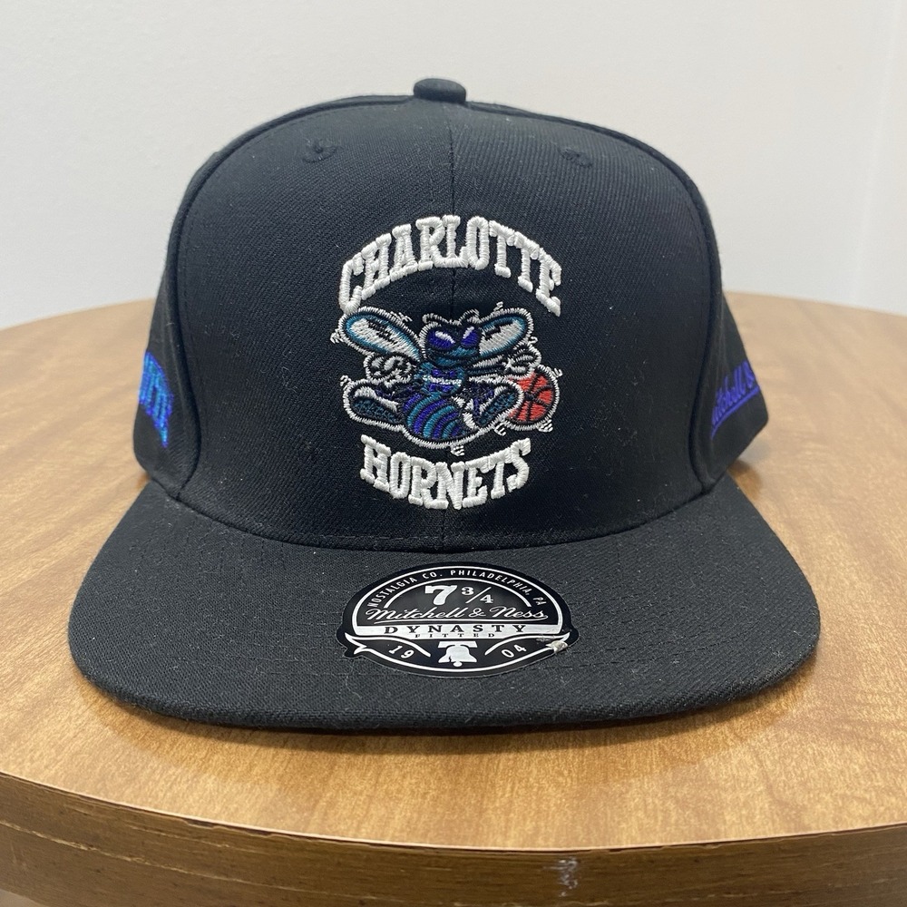 Mitchell & Ness Charlotte Hornets NBA Logo History HWC 7 3/4 Hat Cap basketball